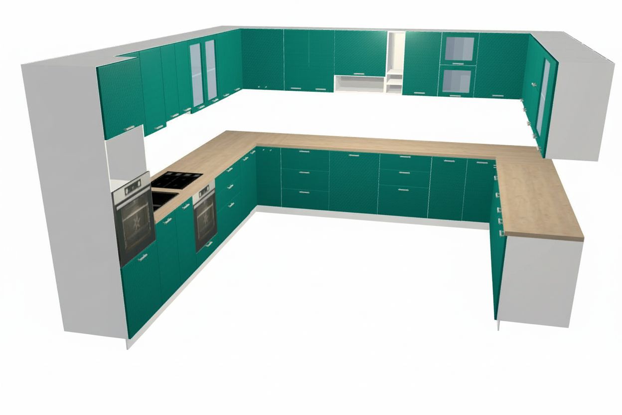 U-Shaped Kitchen Layout